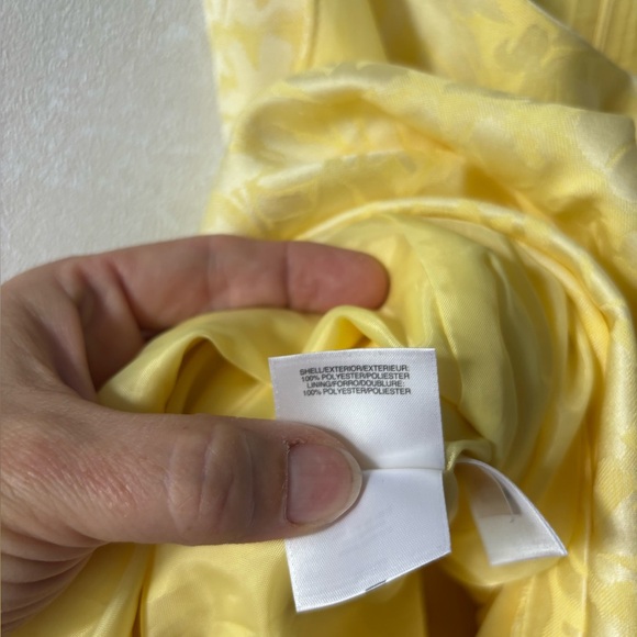 Evan Picone | Yellow Floral Midi Dress | Size 6 - Picture 6 of 7